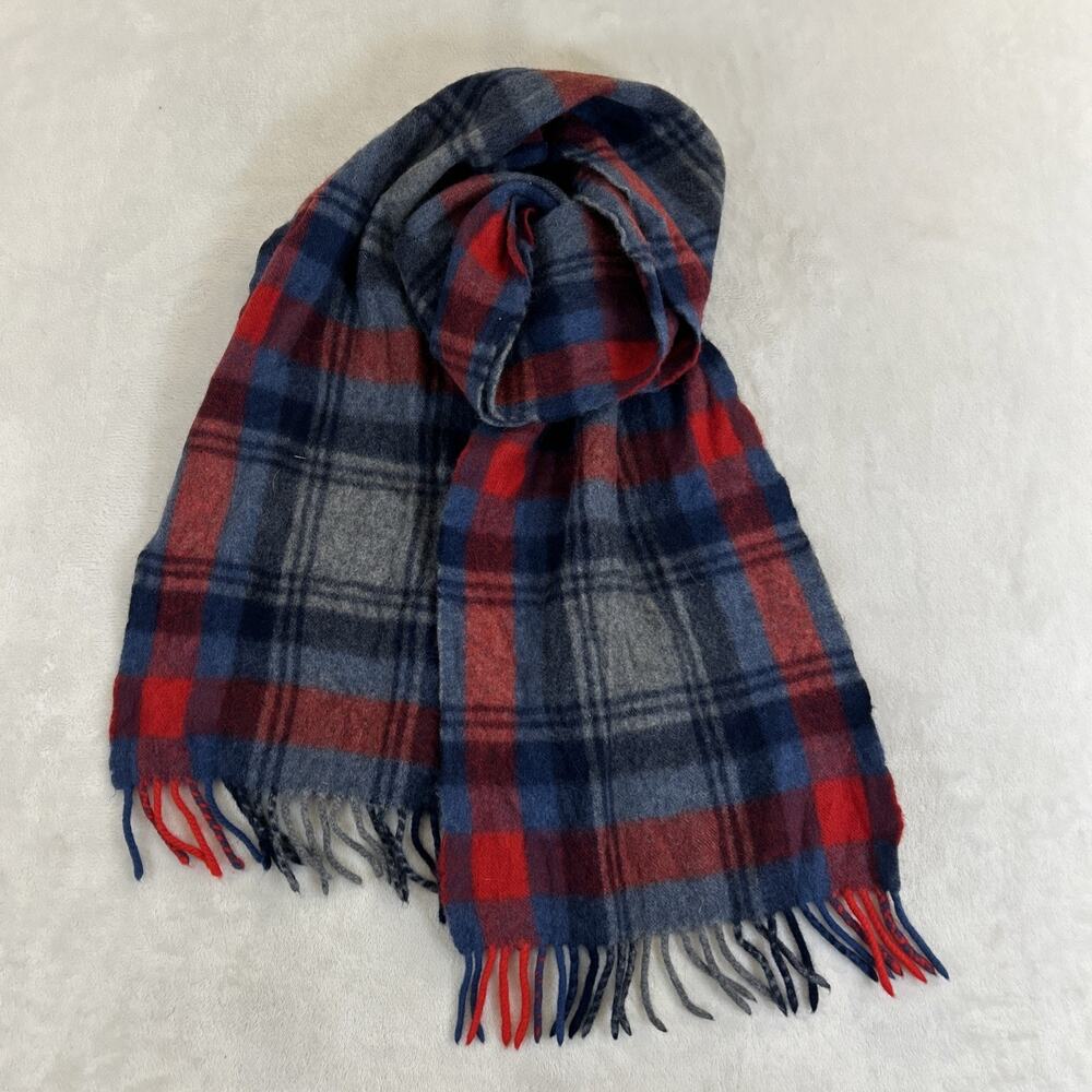 BEGG & Co. Scotland Plaid Scarf Lambswool Angora Classic Warm Fringe BnftsChrty